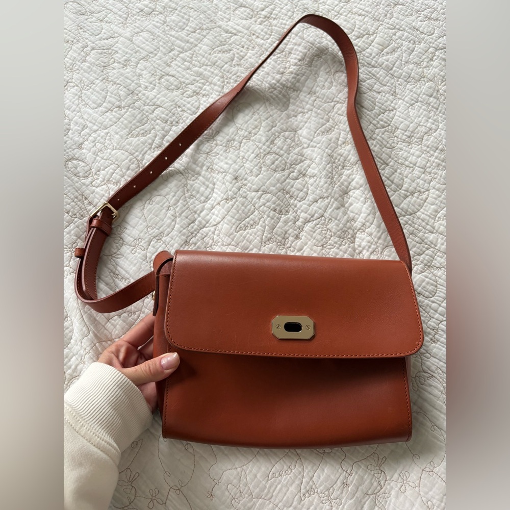 A.P.C. Cognac Leather Crossbody Bag